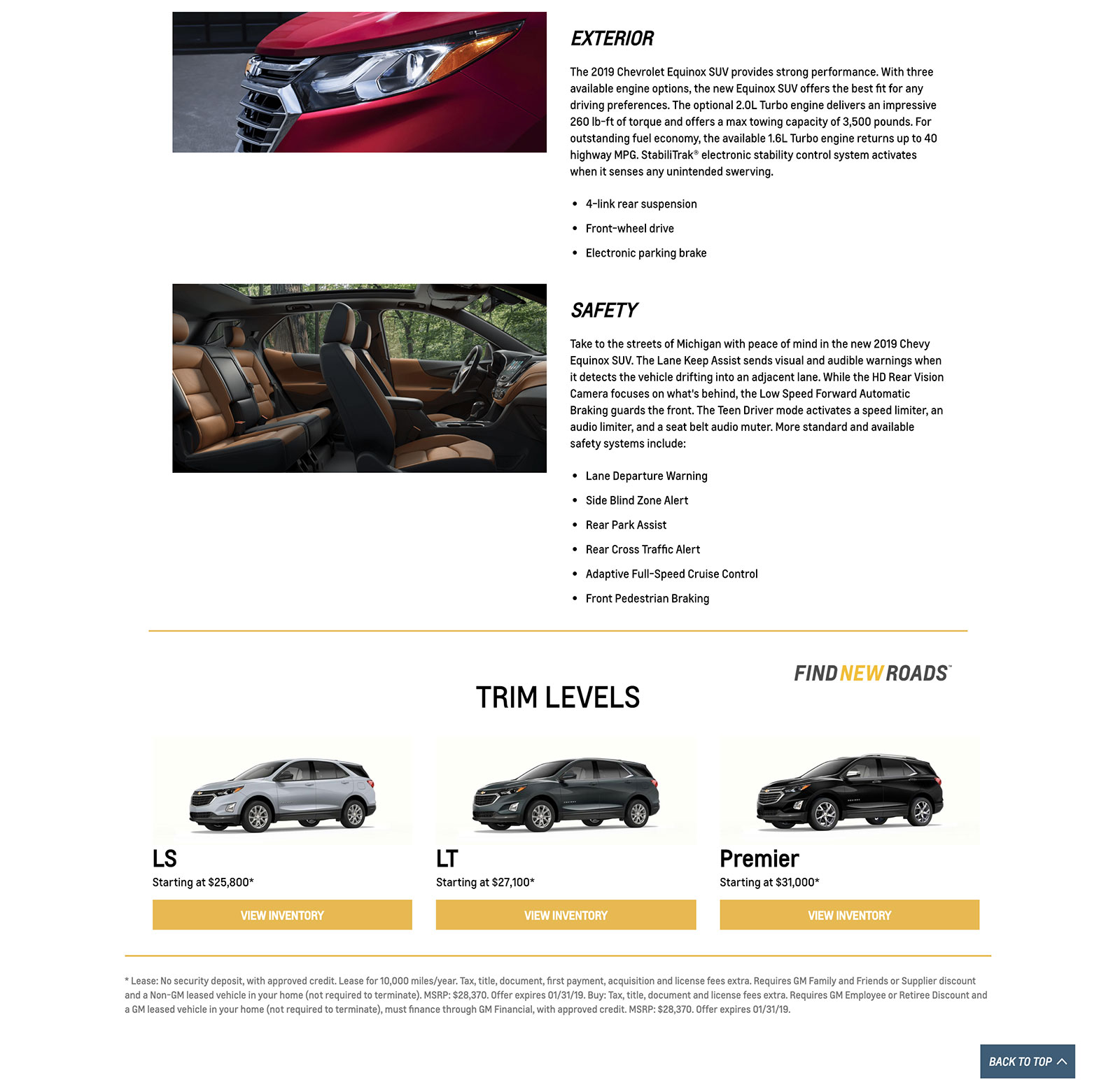 Chevy Equinox Spotlight Page
